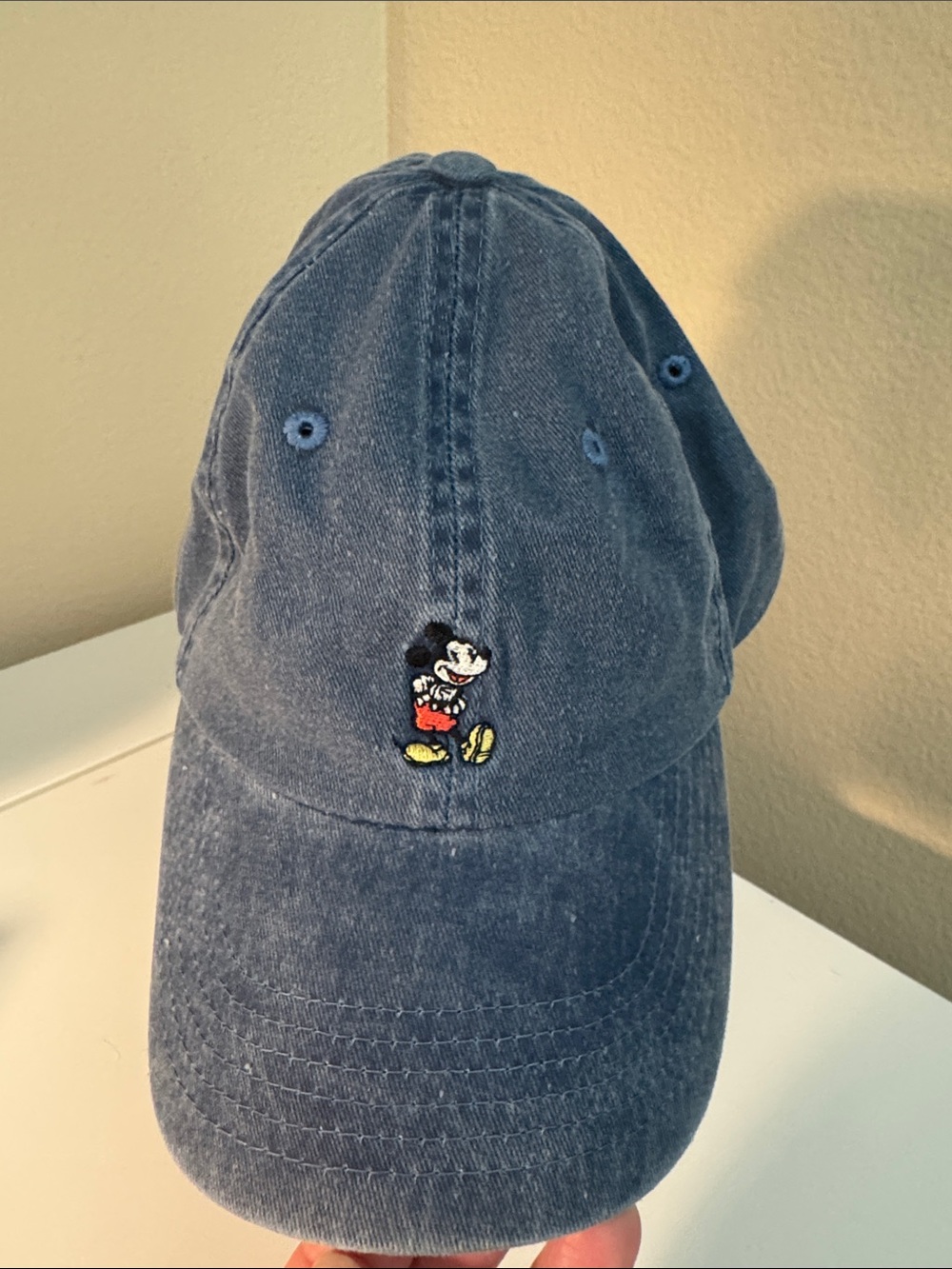 Disney Parks Mickey Mouse Blue Adjustable Dad Hat Baseball Cap Adult
